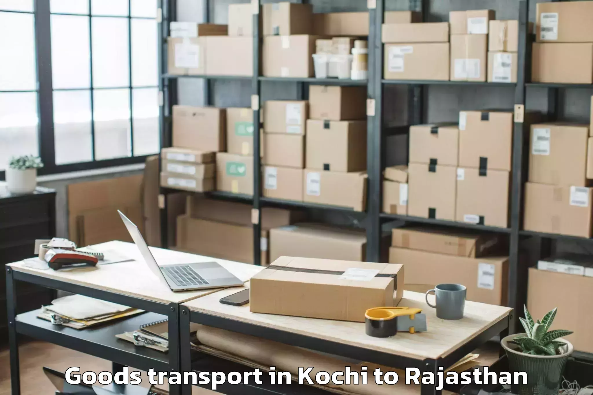 Easy Kochi to Poornima University Jaipur Goods Transport Booking